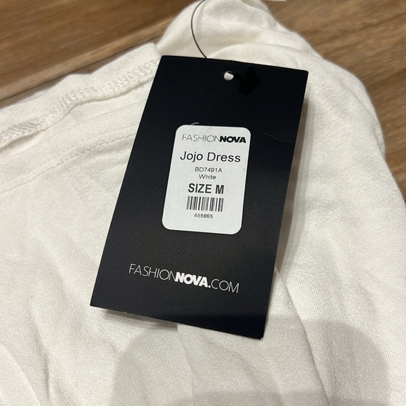 Soft, Fitted, White T-shirt Dress - Picture 6 of 11